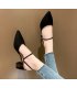 SH445 - Korean Pointed Half Heel Sandals