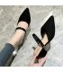 SH445 - Korean Pointed Half Heel Sandals