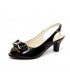 SH449 - Korean Casual Buckle Heel Shoes
