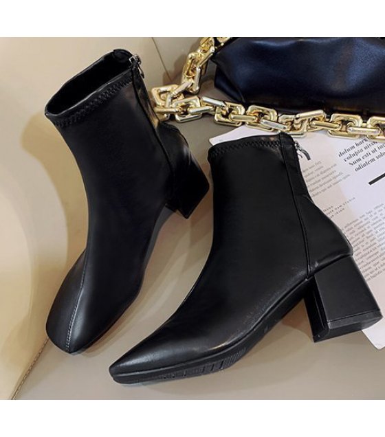 SH450 - Korean Mid Heel Martin Boots