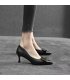 SH458 - Apricot Metal Buckle Pumps Women's Shoes