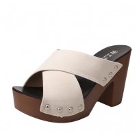 SH471 - Rivet cross strap high heel