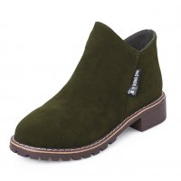 SH474 - Korean Velvet Martin Zipper Boots