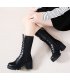 SH495 - British Style Thick Heel Boots