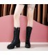 SH495 - British Style Thick Heel Boots
