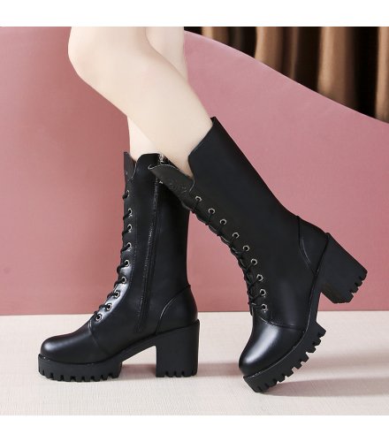 SH495 - British Style Thick Heel Boots