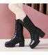 SH495 - British Style Thick Heel Boots
