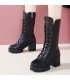 SH495 - British Style Thick Heel Boots