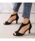 SH516 - Fashionable Back Zipper Fish Mouth Shoes for Women