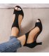 SH516 - Fashionable Back Zipper Fish Mouth Shoes for Women