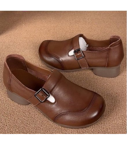 SH520 - Korean Retro Casual Flat Shoes