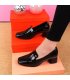 SH521 - Korean Black Block Heel Shoes