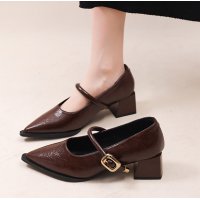 SH522 - Korean Pointed Low Vamp Spring Heels