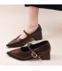 SH522 - Korean Pointed Low Vamp Spring Heels