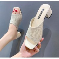 SH537 - Korean Style Mid-Heeled Sandals