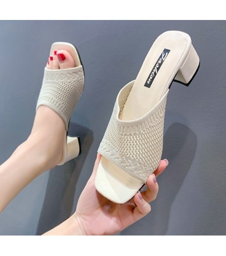 SH537 - Korean Style Mid-Heeled Sandals