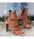SH539 - Korean Thick Heel One-Strap Sandals
