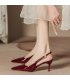 SH540 - Korean Pointed Toe Strap Leather Sandals