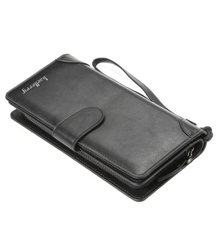 WA364 - Black Men's Retro Long Wallet