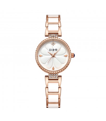 W3981 - Elegant White Floral Fashion Watch