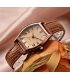 W4065 - Retro Barrel Leather Strap Watch